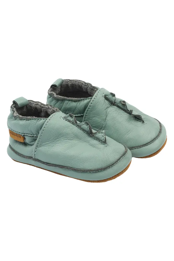 Mikk Line Læder Slipper Dino Green Milie 18 24 Mdr. fra Mikk-line