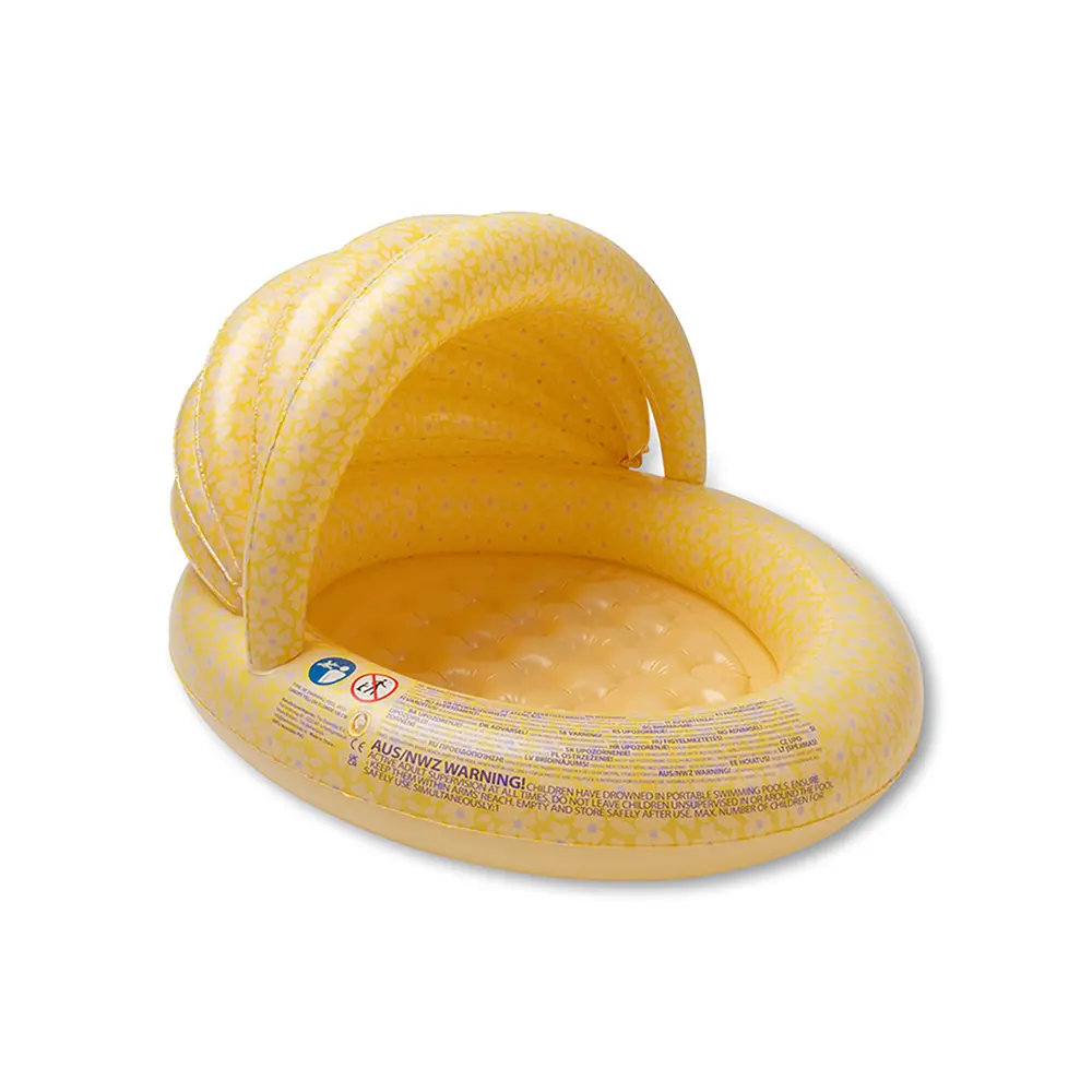 Badebassin Med Skygge 100 Cm   Florish Yellow fra Swim Essentials