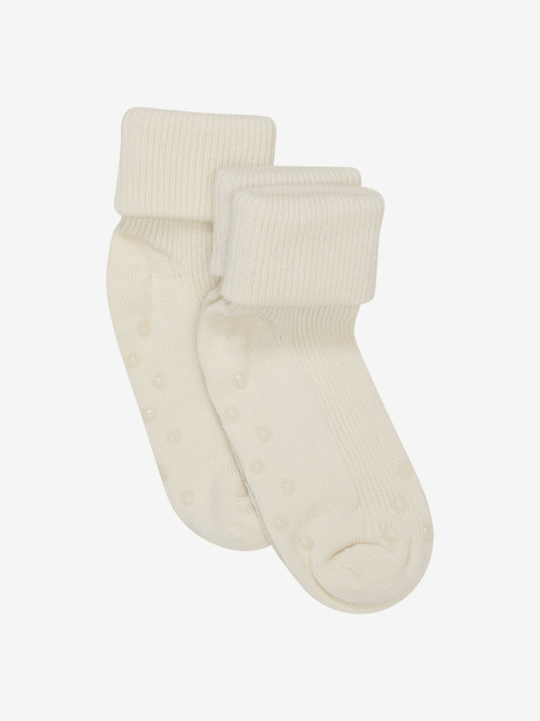 Baby Rib Sock M. Abs (2 Pack)   Off White   15 18 fra Minymo