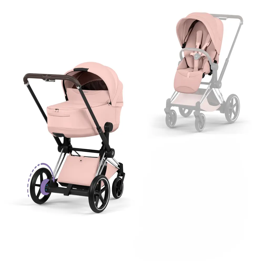 E Priam Kombivogn   Style   Peach Pink Chrome Brown fra Cybex