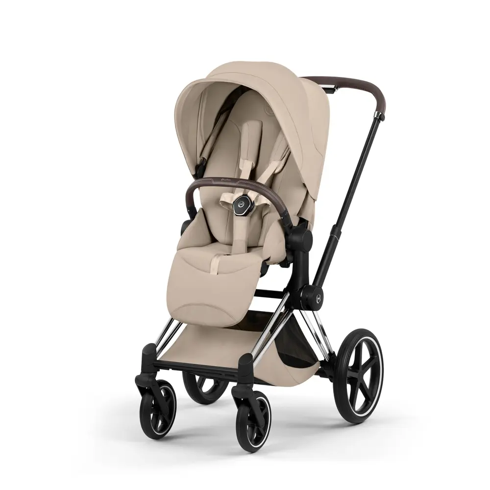 Priam Klapvogn   Style   Cozy Beige Chrome Brown fra Cybex