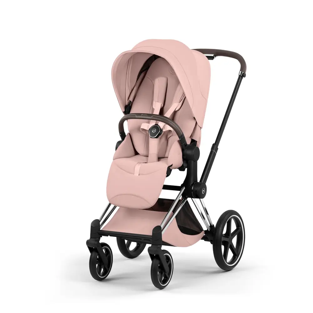 Priam Klapvogn   Style   Peach Pink Chrome Brown fra Cybex