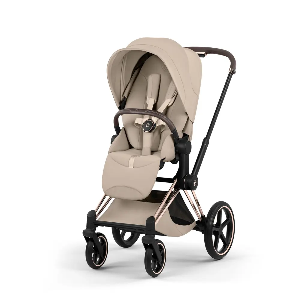 Priam Klapvogn   Style   Cozy Beige Rosegold fra Cybex
