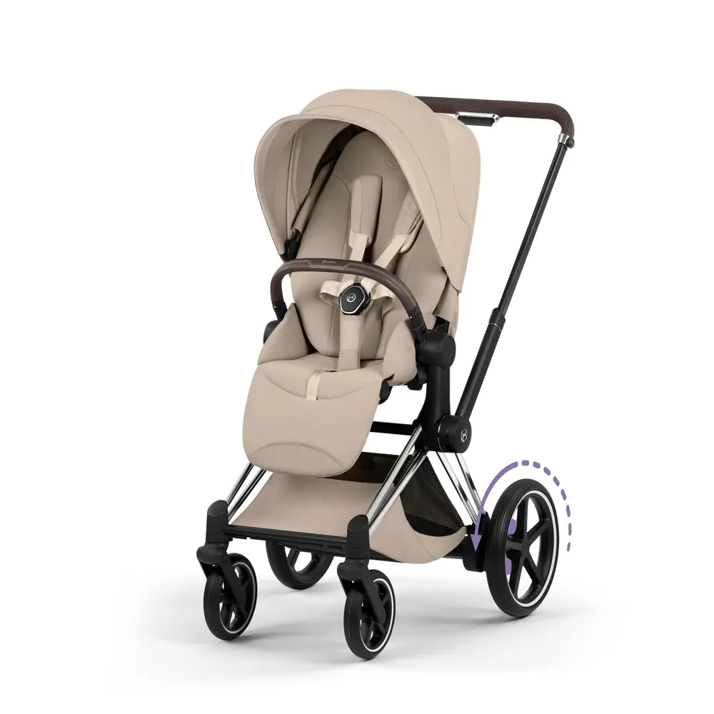 E Priam Klapvogn   Style   Cozy Beige Chrome Brown fra Cybex