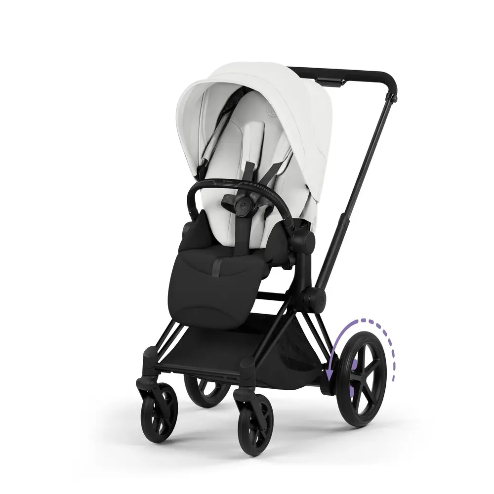 E Priam Klapvogn Style Off White Matt Black fra Cybex