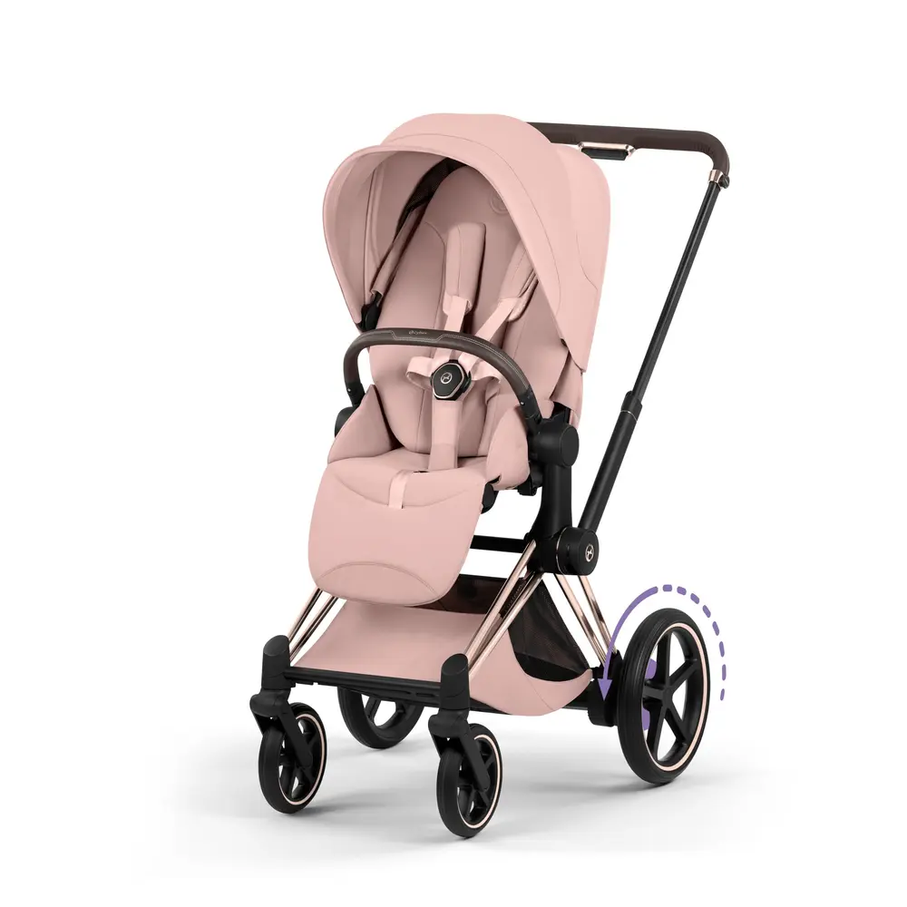 E Priam Klapvogn   Style   Peach Pink Rosegold fra Cybex