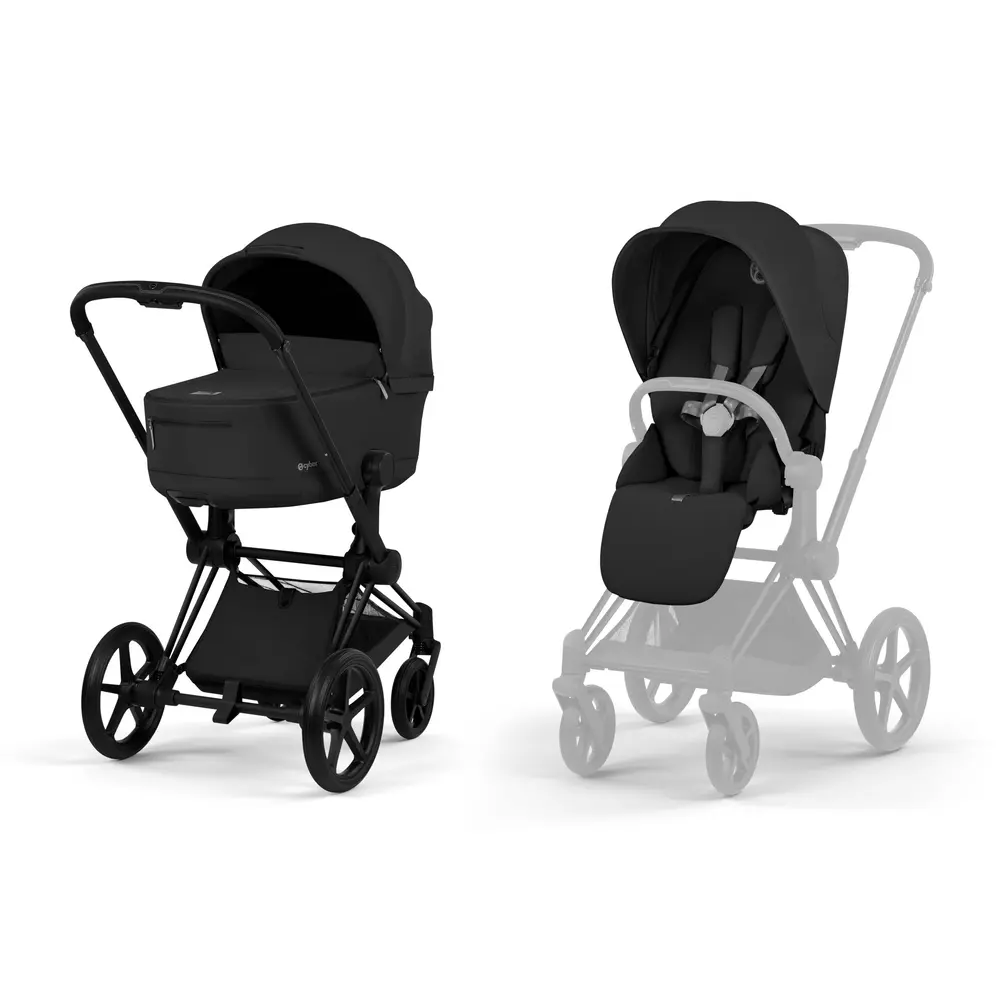 Priam Kombivogn Black Inkl. Liggedel   Sepia Black fra Cybex