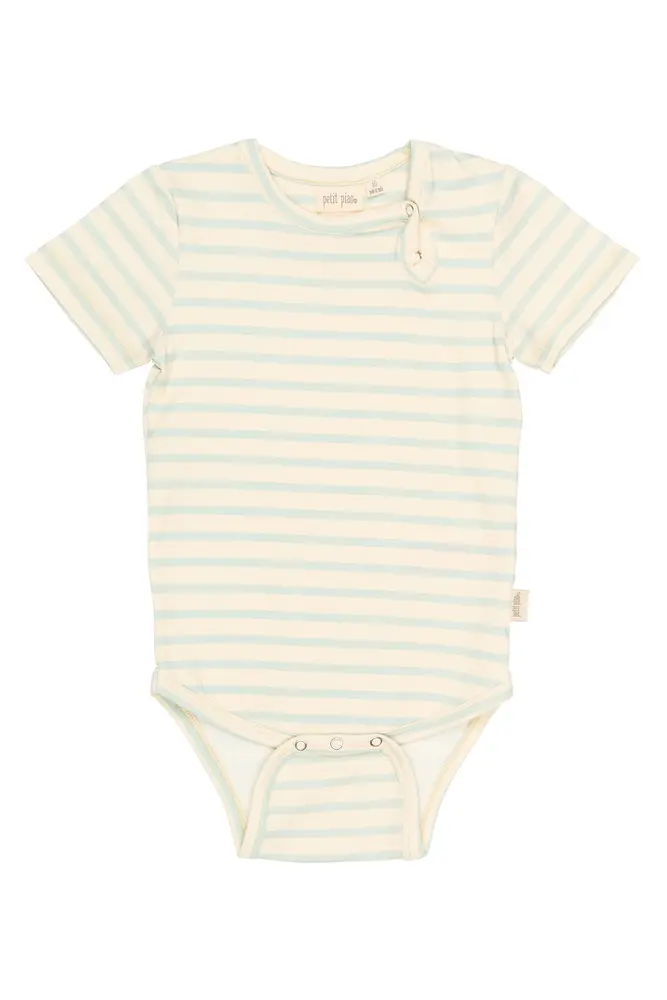 Sun Kortærmet Body   Winter Sky Striped   74 fra Petit Piao