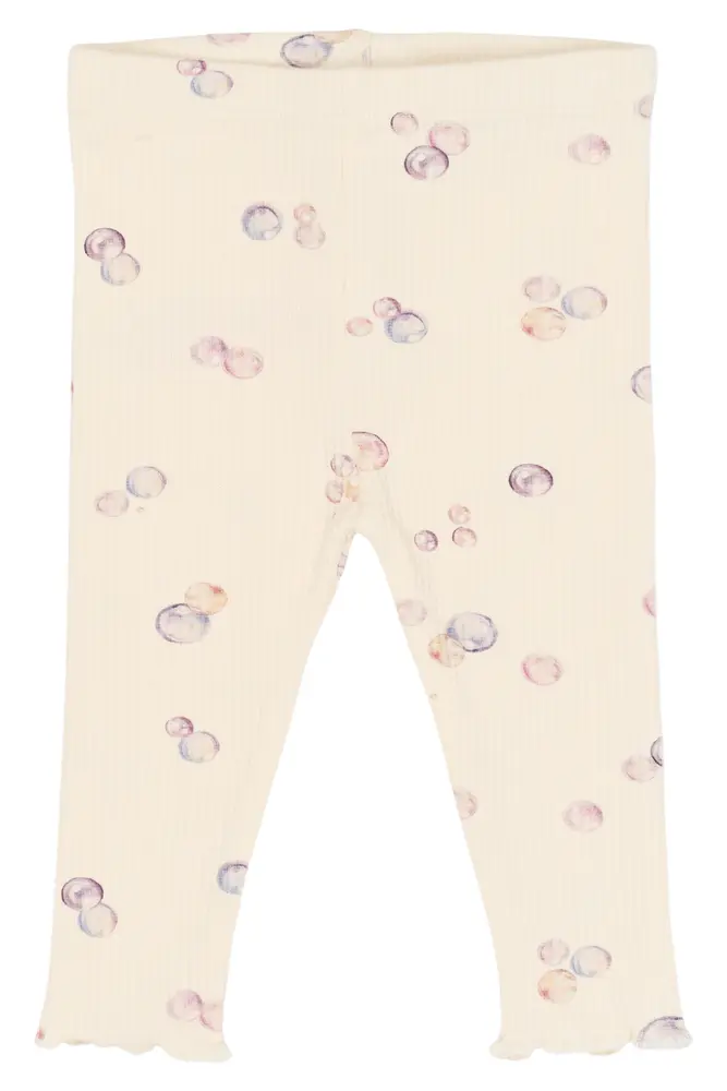 Tamma Rib Leggings   Gardenia Aop   80 fra The New Siblings