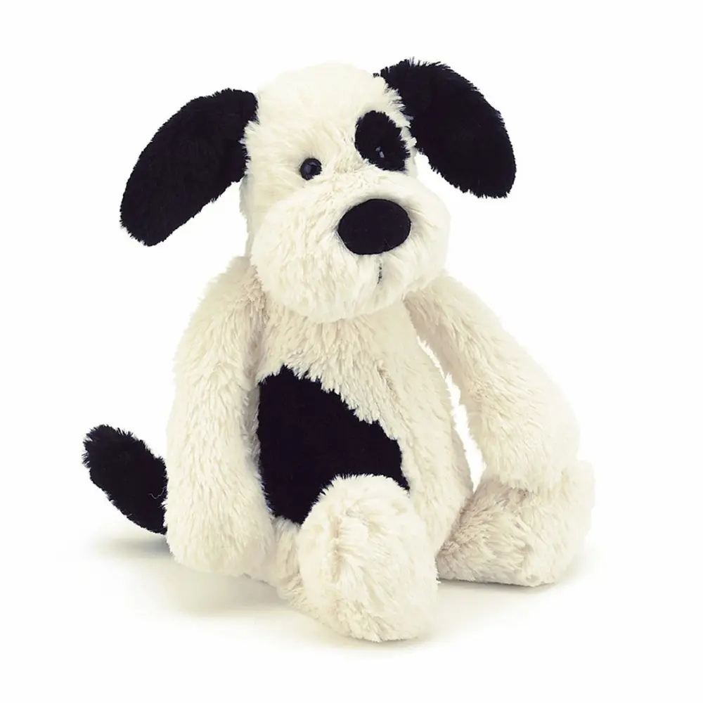 Bashful Hund, Sort Creme 31 Cm fra Jellycat