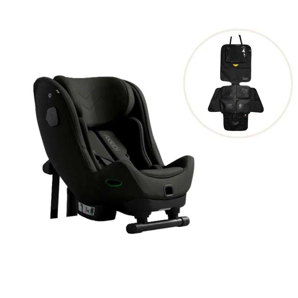 Minikid 4 Max Autostol Inkl. Sædebeskytter   Forest Moss Green fra Axkid