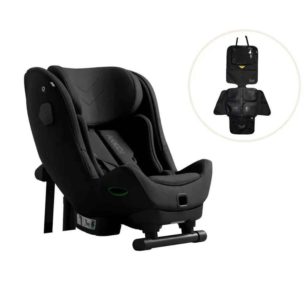 Minikid 4 Max Autostol Inkl. Sædebeskytter   Coastal Storm Black fra Axkid