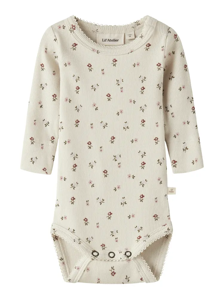 Gago Langærmet Body Slim   Turtledove   68 fra Lil' Atelier