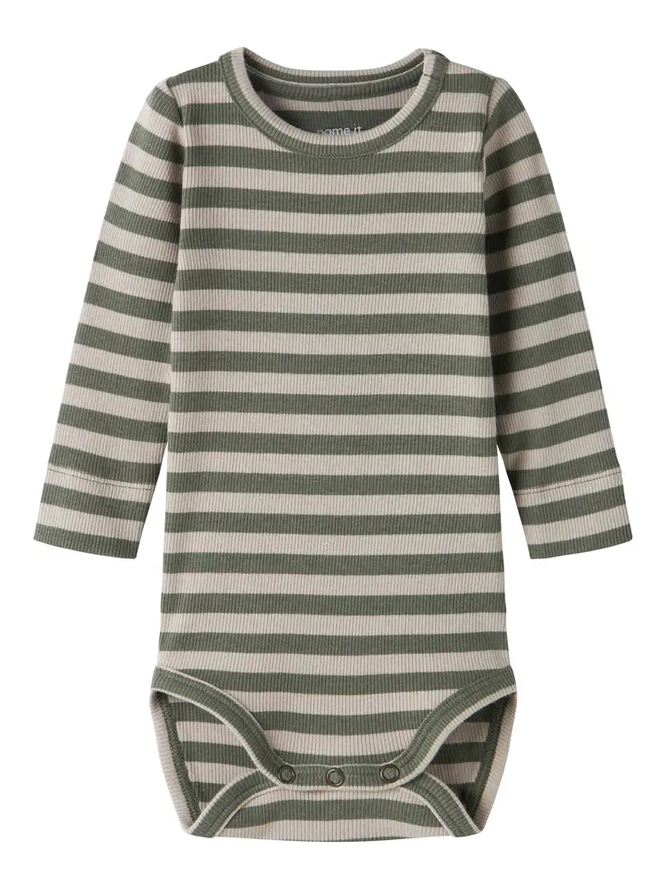 Banio Langærmet Body   Dusty Olive   92 fra Name It