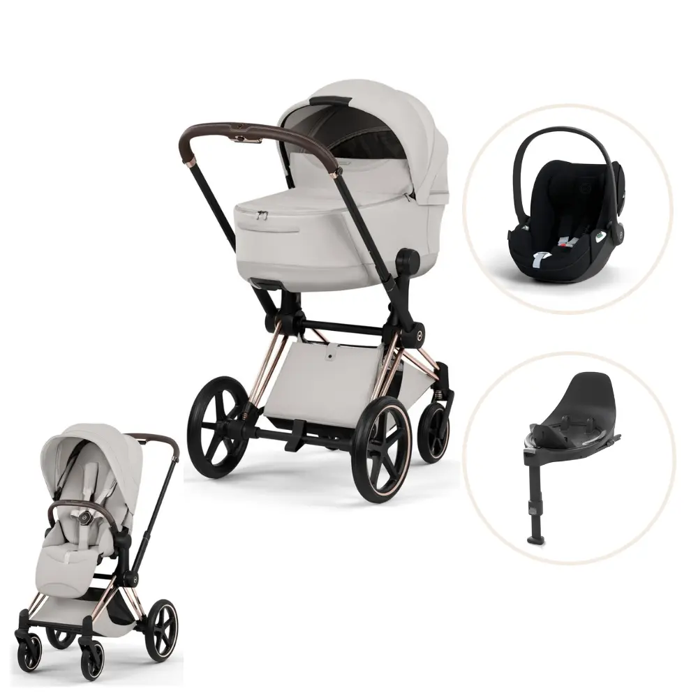 Priam Style Kombivogn Inkl. Cloud T Plus Og Base T   City Grey Rosegold fra Cybex