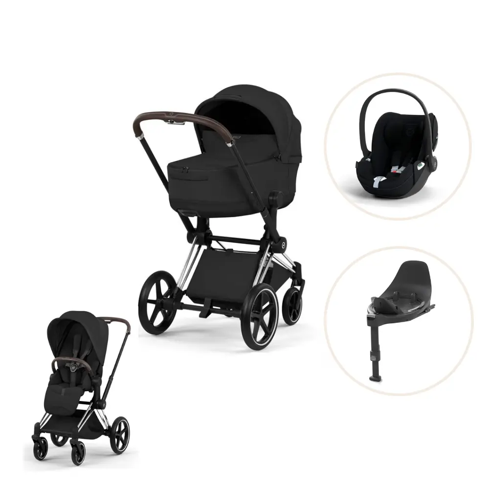 Priam Style Kombivogn Inkl. Cloud T Plus Og Base T   Sepia Black Chrome Brown fra Cybex