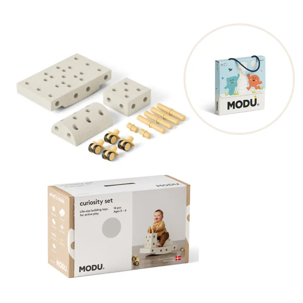 Curiosity Sæt Inkl. Legekort   Sand Grey Honey Yellow fra Modu