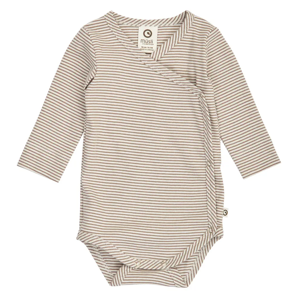Mini Stripe Rib Body   Balsam Cream Walnut    62 fra Müsli