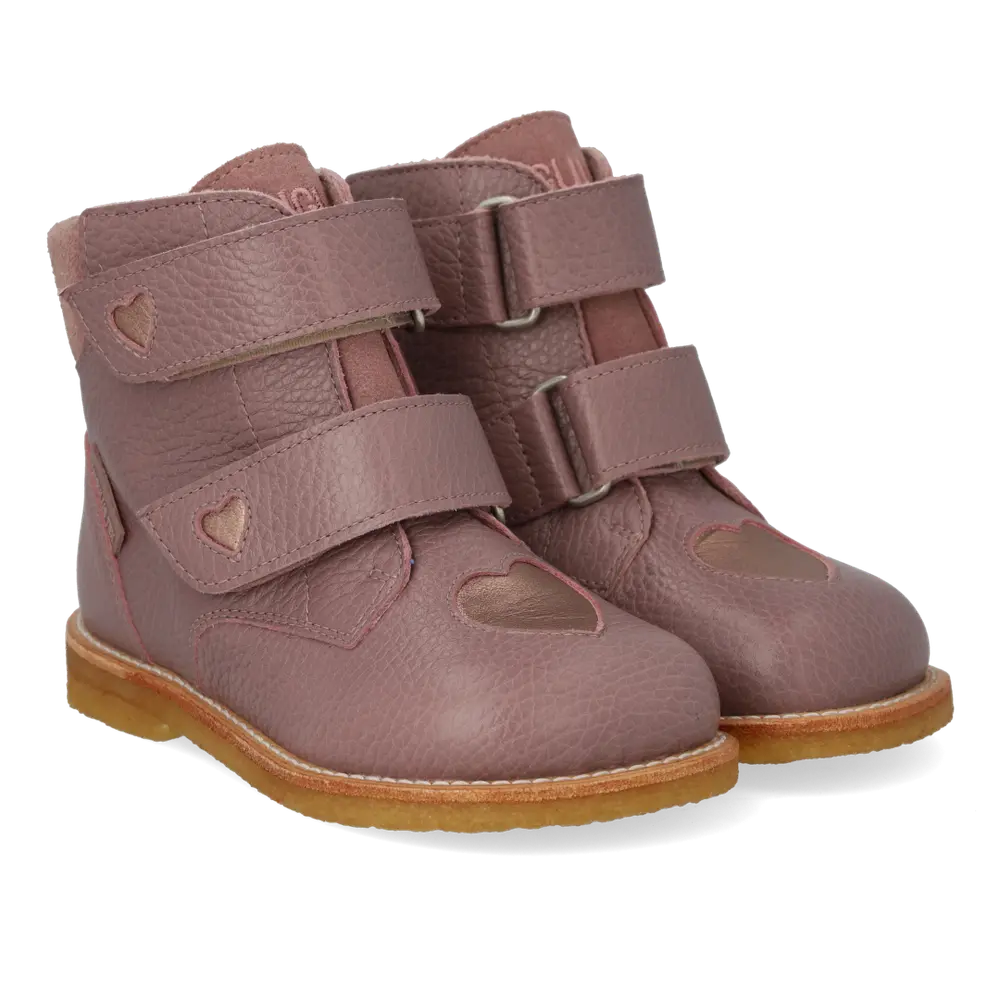 Tex Støvle M. Glitterhjerter   Faded Rose Rose Copper   28 fra Angulus