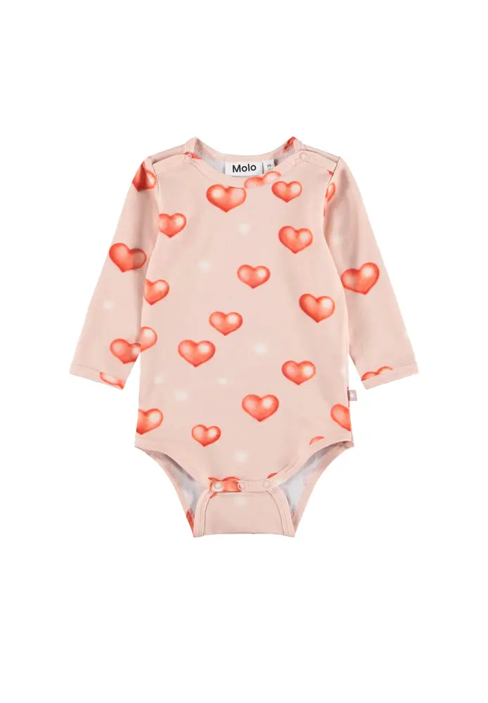 Foss Langærmet Body   Airbrush Hearts   56 fra Molo