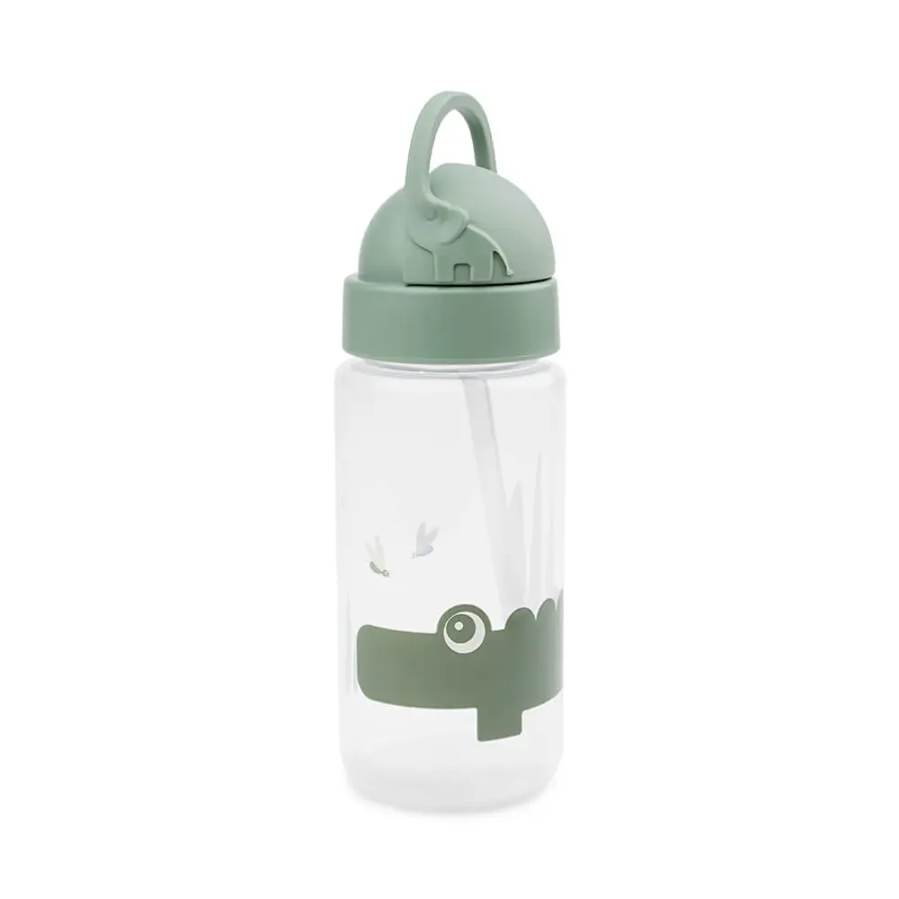 Drikkedunk Med Sugerør 350 Ml.   Croco Grøn fra Done By Deer