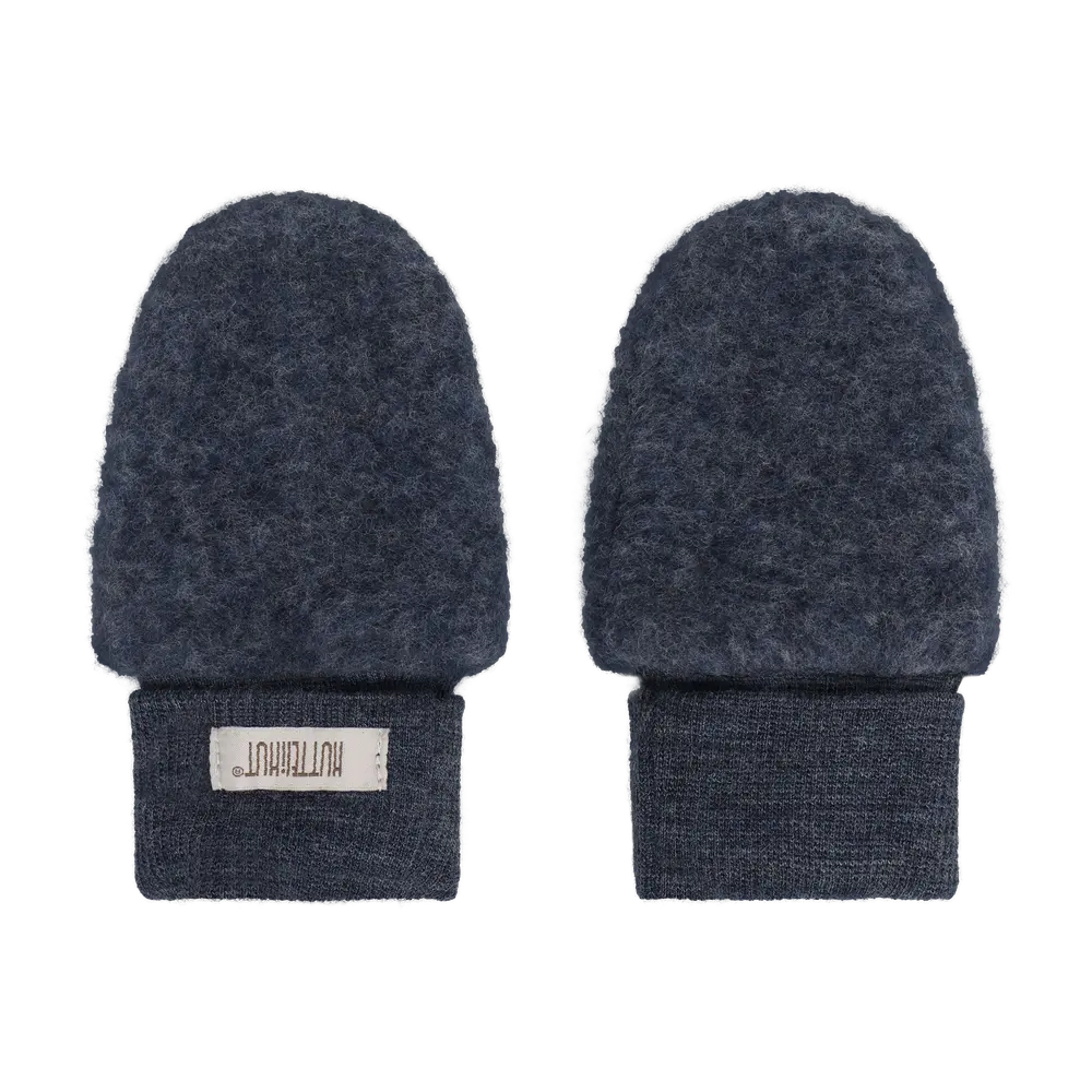 Uld Fleece Vanter   Ombre Blue Melange   5056 fra Huttelihut