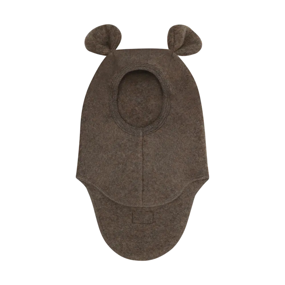 Uld Fleece Elefanthue M. øre   Brown Melange   50 fra Huttelihut