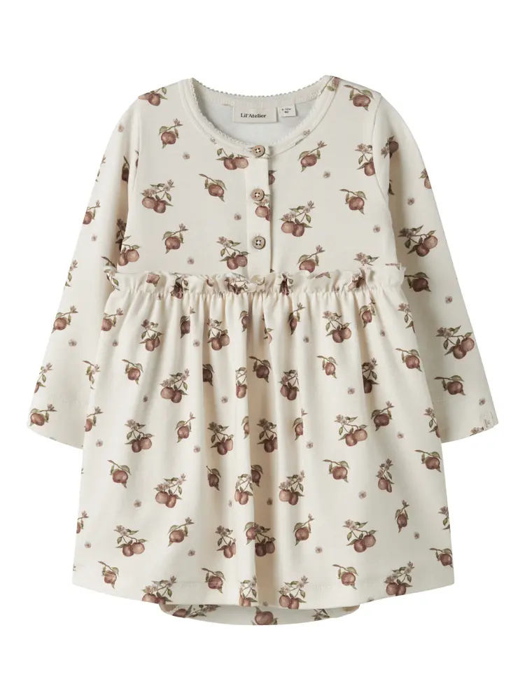 Gayo Kin Langærmet Body Kjole   Turtledove   74 fra Lil' Atelier