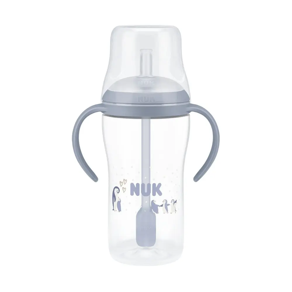 Perfect Match Learner Bottle Straw 260 Ml, Penguin fra Nuk