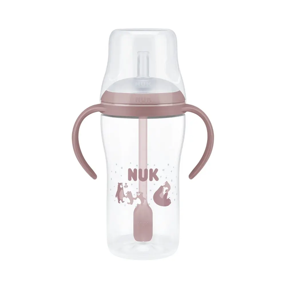 Perfect Match Learner Bottle Straw 260 Ml, Bear fra Nuk