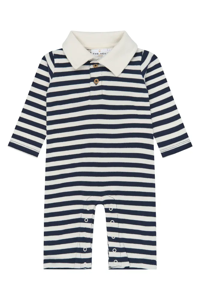 Volker Polo Heldragt   Navy Blazer Striped   80 fra The New Siblings