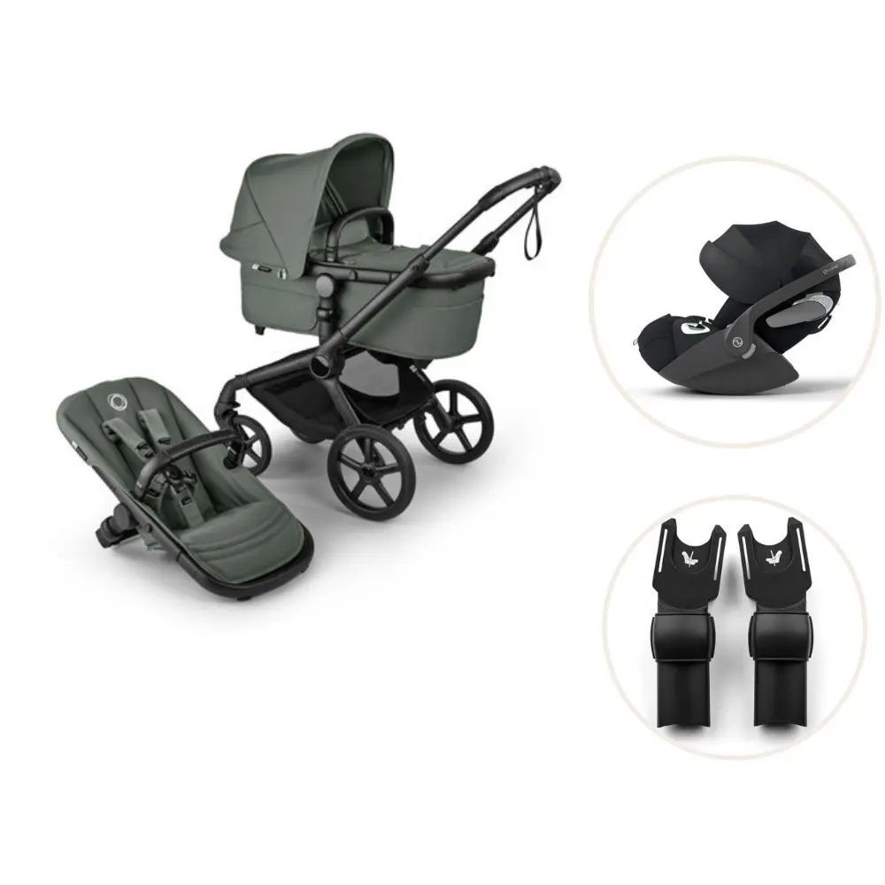 Fox 5 Renew Kombivogn Inkl. Cloud T Autostol Og Adapter   Forest Green Black fra Bugaboo
