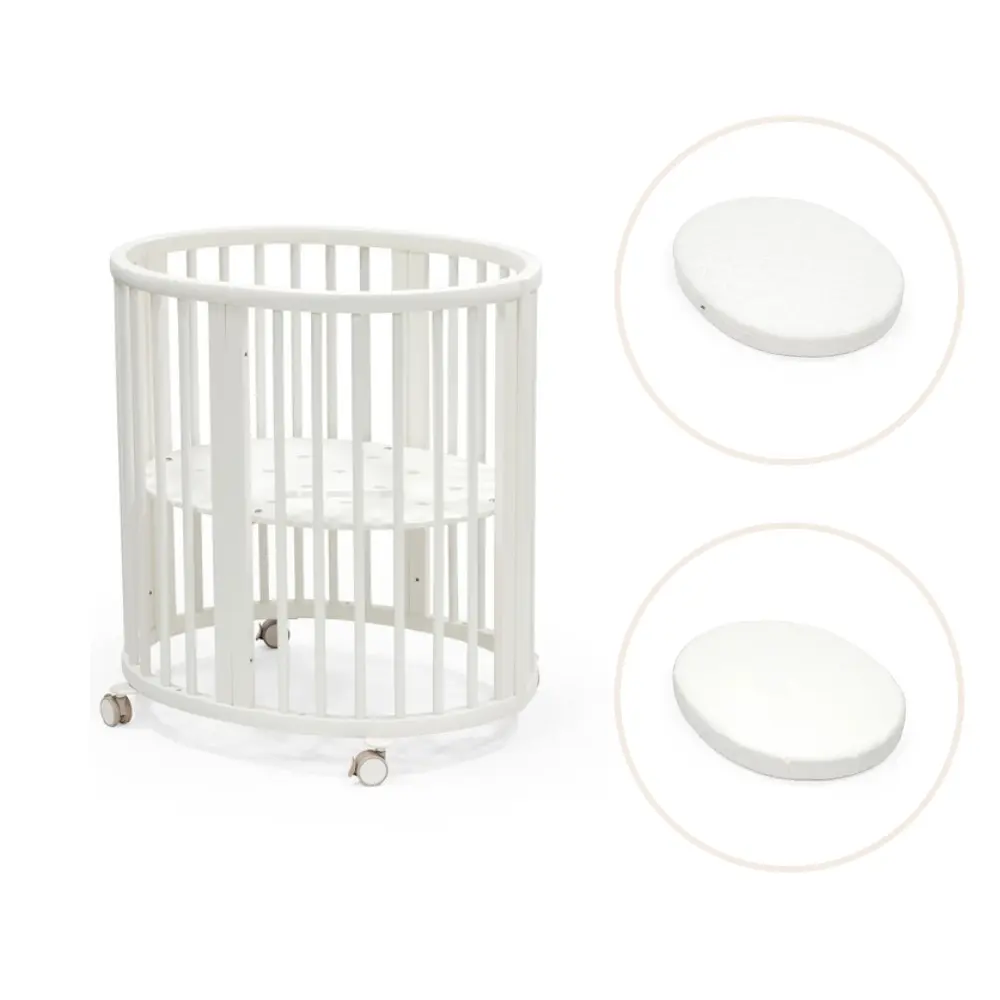 Stokke Sleepi Mini V3 Seng Med Madras Og Lagen   Hvid fra Stokkeâ®