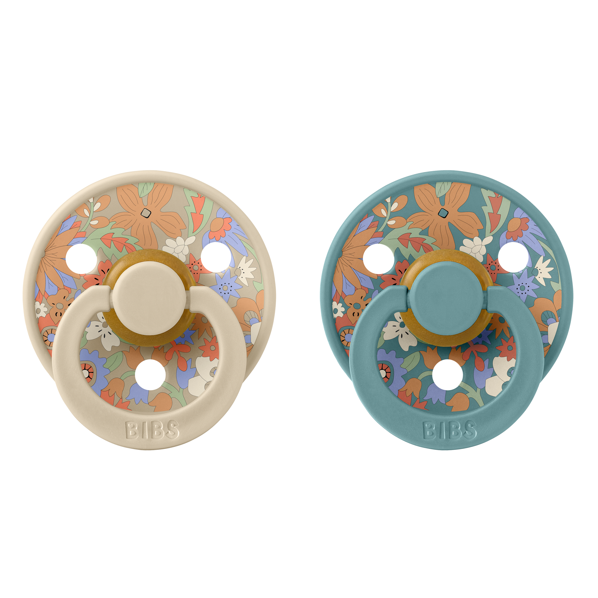 X Liberty 2 Pak Colour June Blossom Latex Size 2 Vanilla Hush Mix fra Bibs