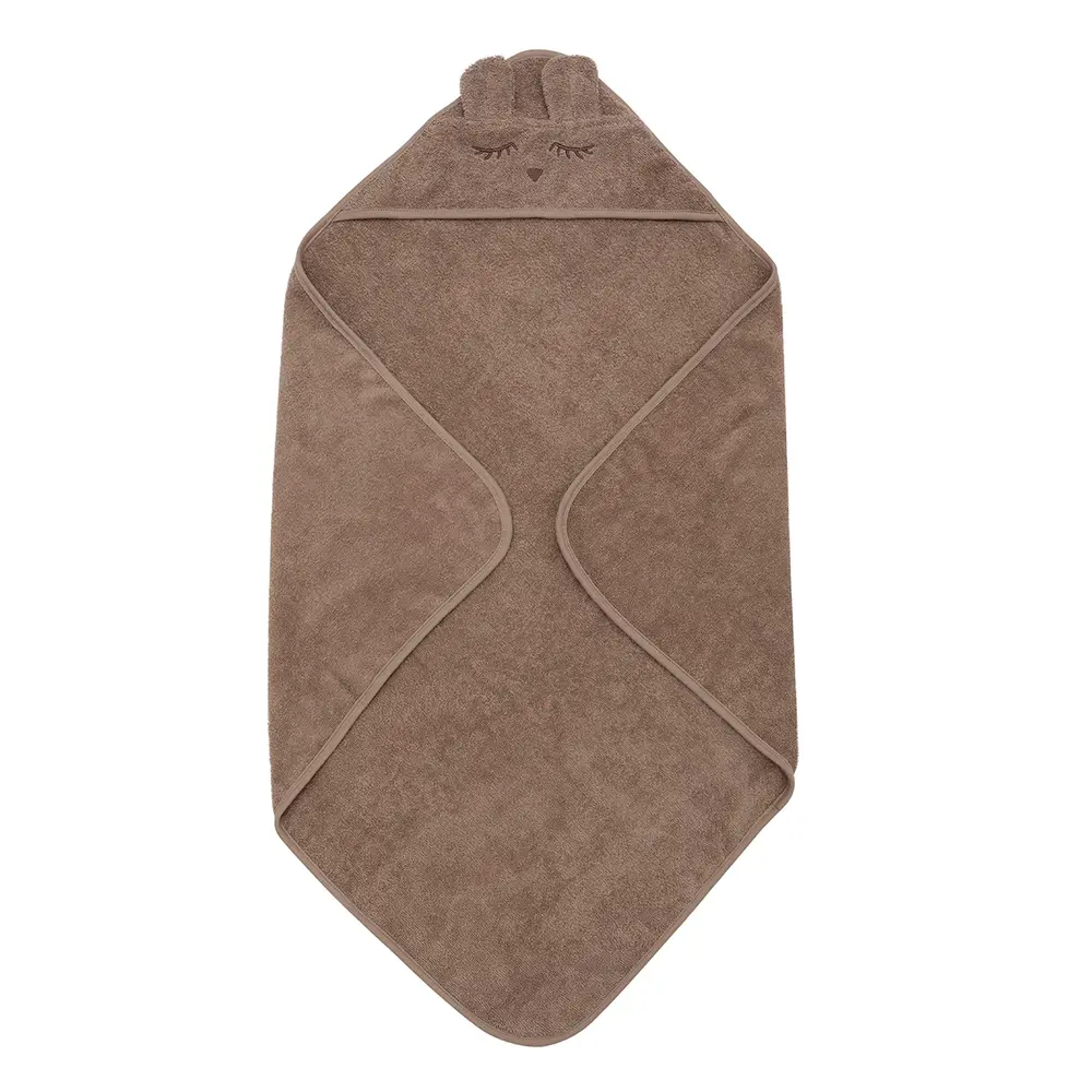 Badeslag Med ører I øko Bomuld Walnut 80x80 Cm fra Müsli