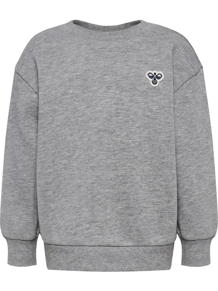 Loose Crewneck Trøje Grey Melange 104 fra Hummel