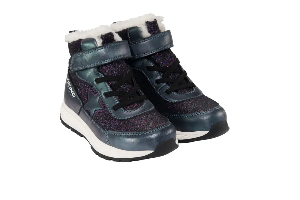 Equip Star Warm Wp 1v Sl Vinterstøvle Glitter Black 27 fra Viking