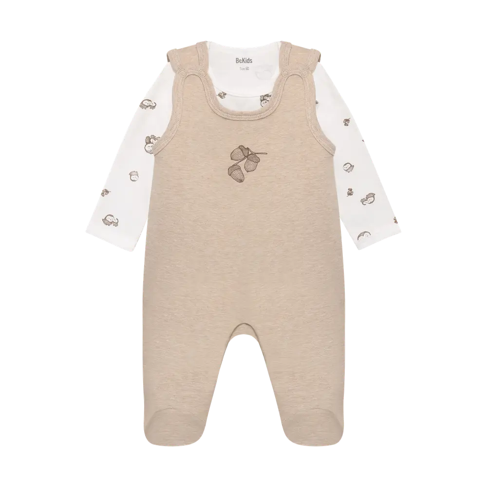 Romper Og Body Sæt   Silver Mink   50 fra Bekids