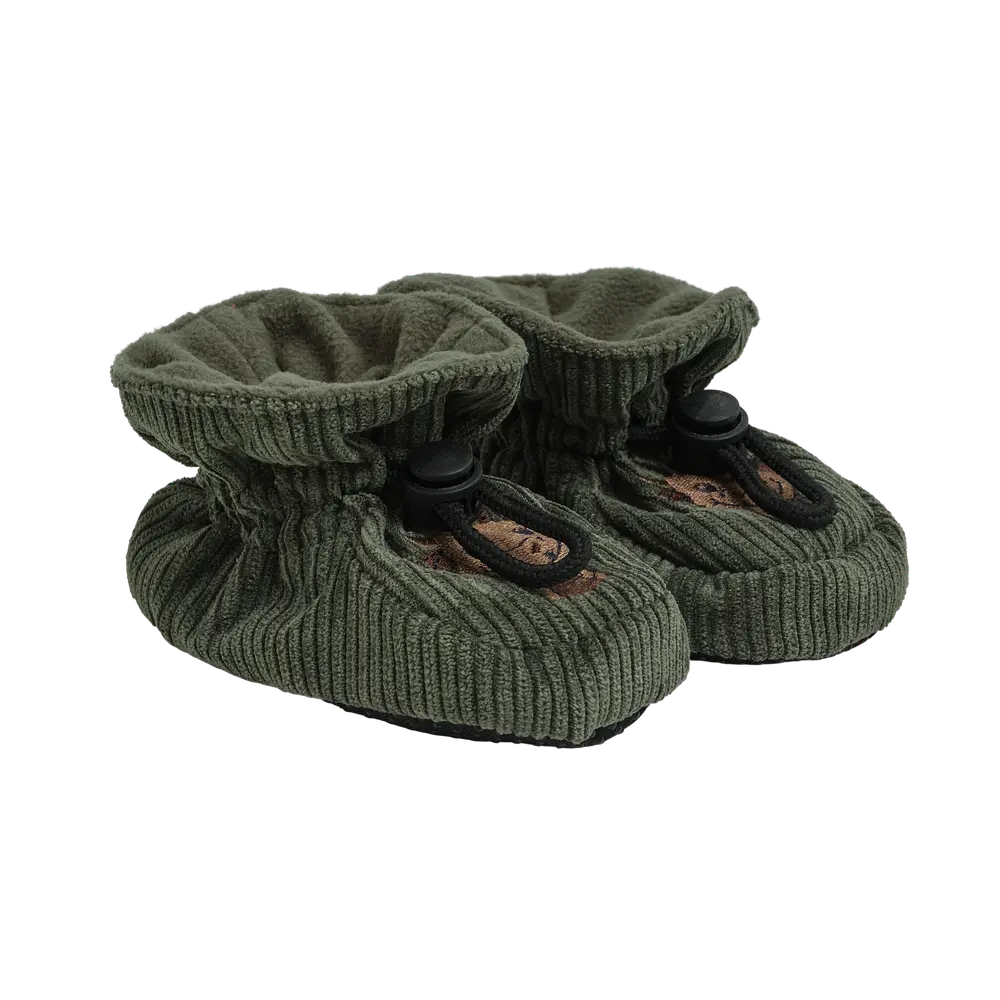 Slippers Corduroy Burnt Olive 2526 fra Bekids