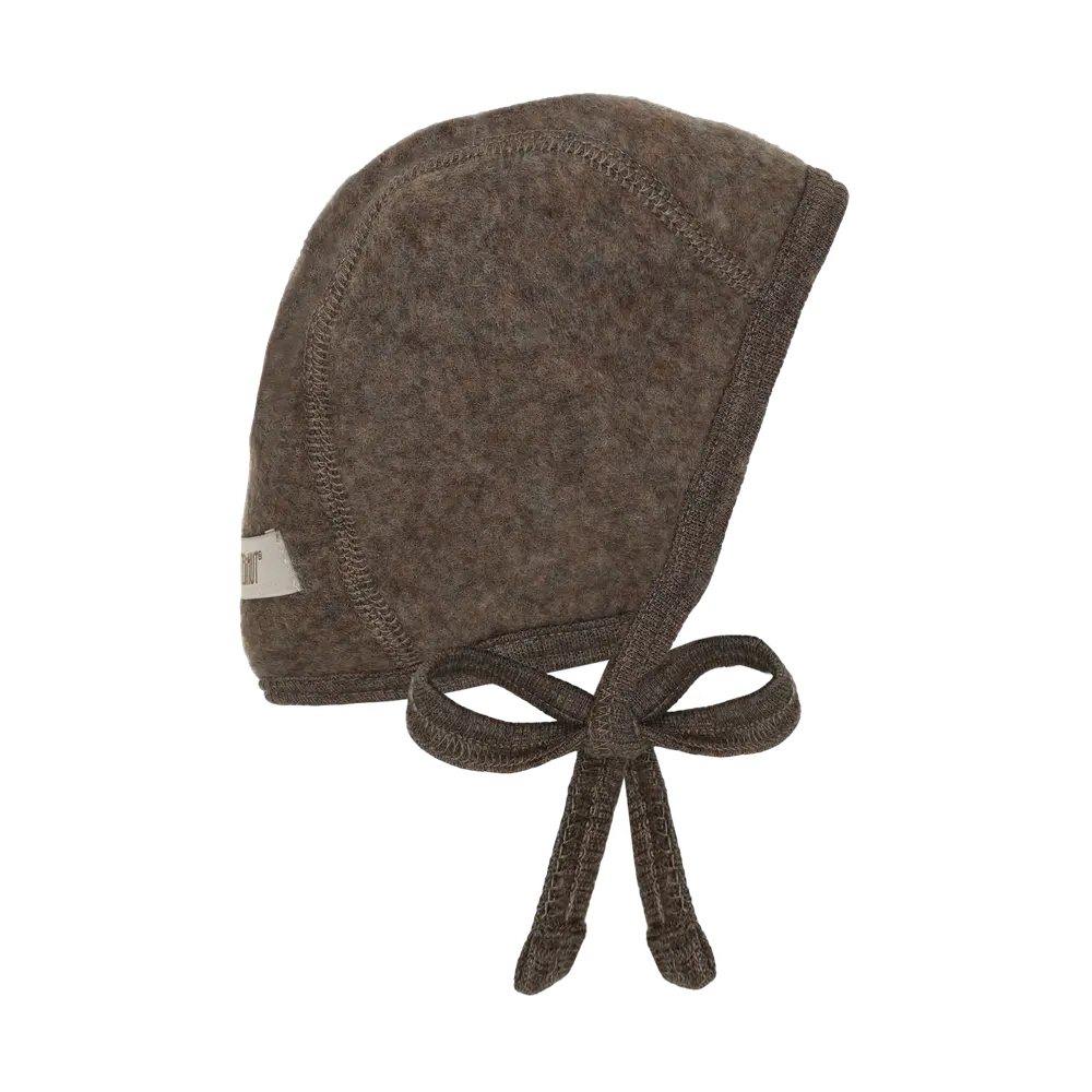 Uld Fleece Hjelm   Brown Melange   40 fra Huttelihut