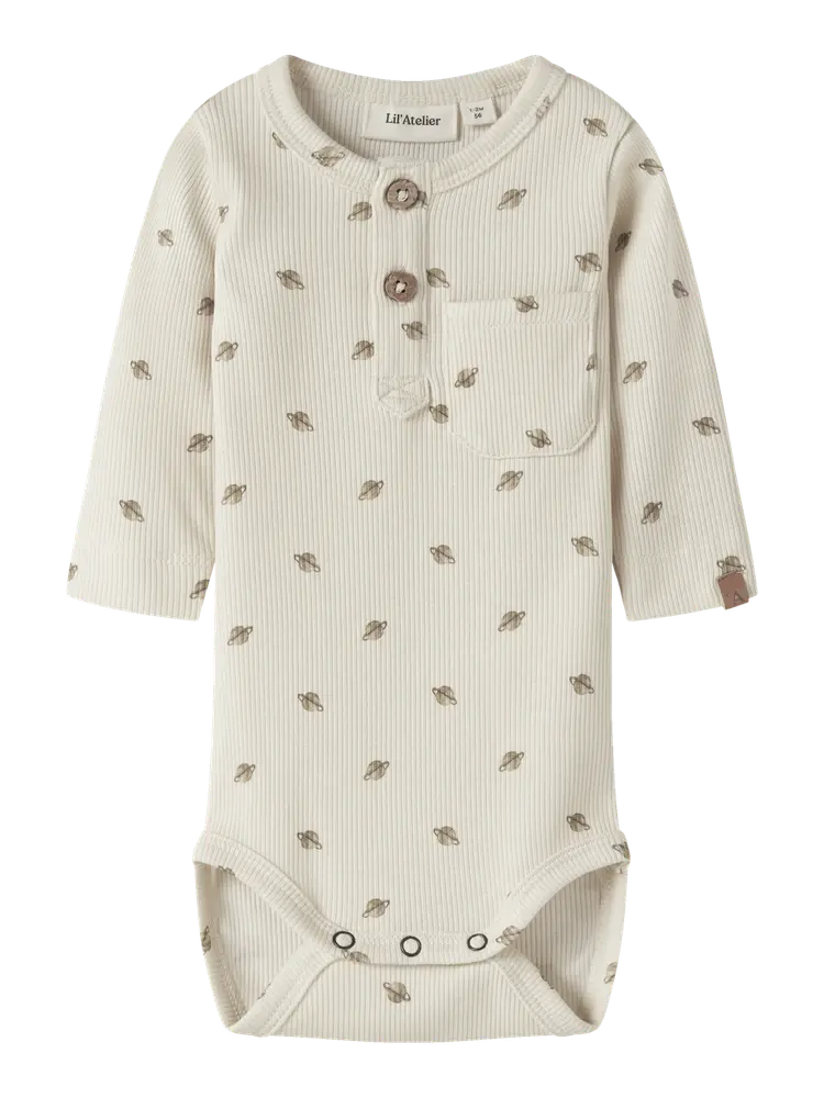 Lavo Langærmet Body   Turtledove   74 fra Lil' Atelier