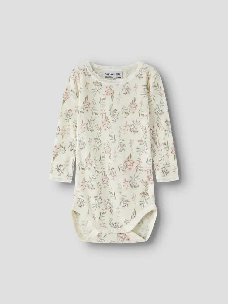 Wang Uld Langærmet Body   Snow White   50 fra Name It