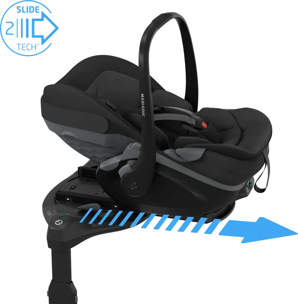 Maxi Cosi Pebble Slide Pro Autostol Onyx Black fra Maxi-cosi