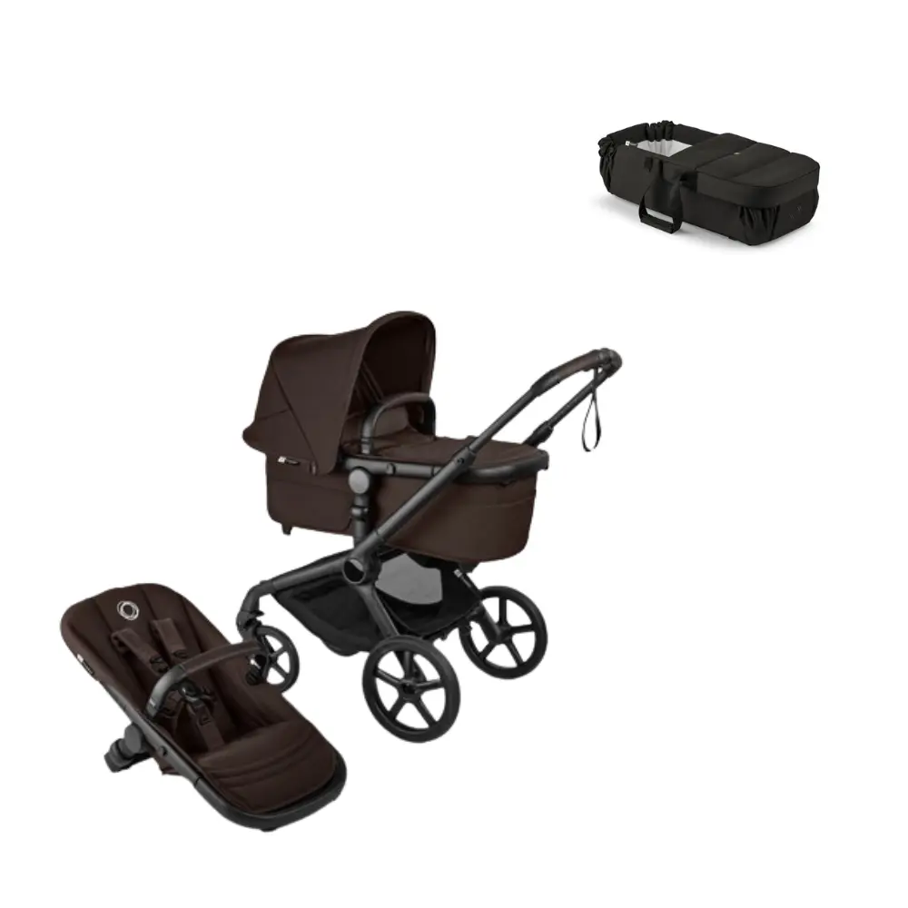 Fox 5 Renew Kombivogn Med Babynest   Black fra Bugaboo