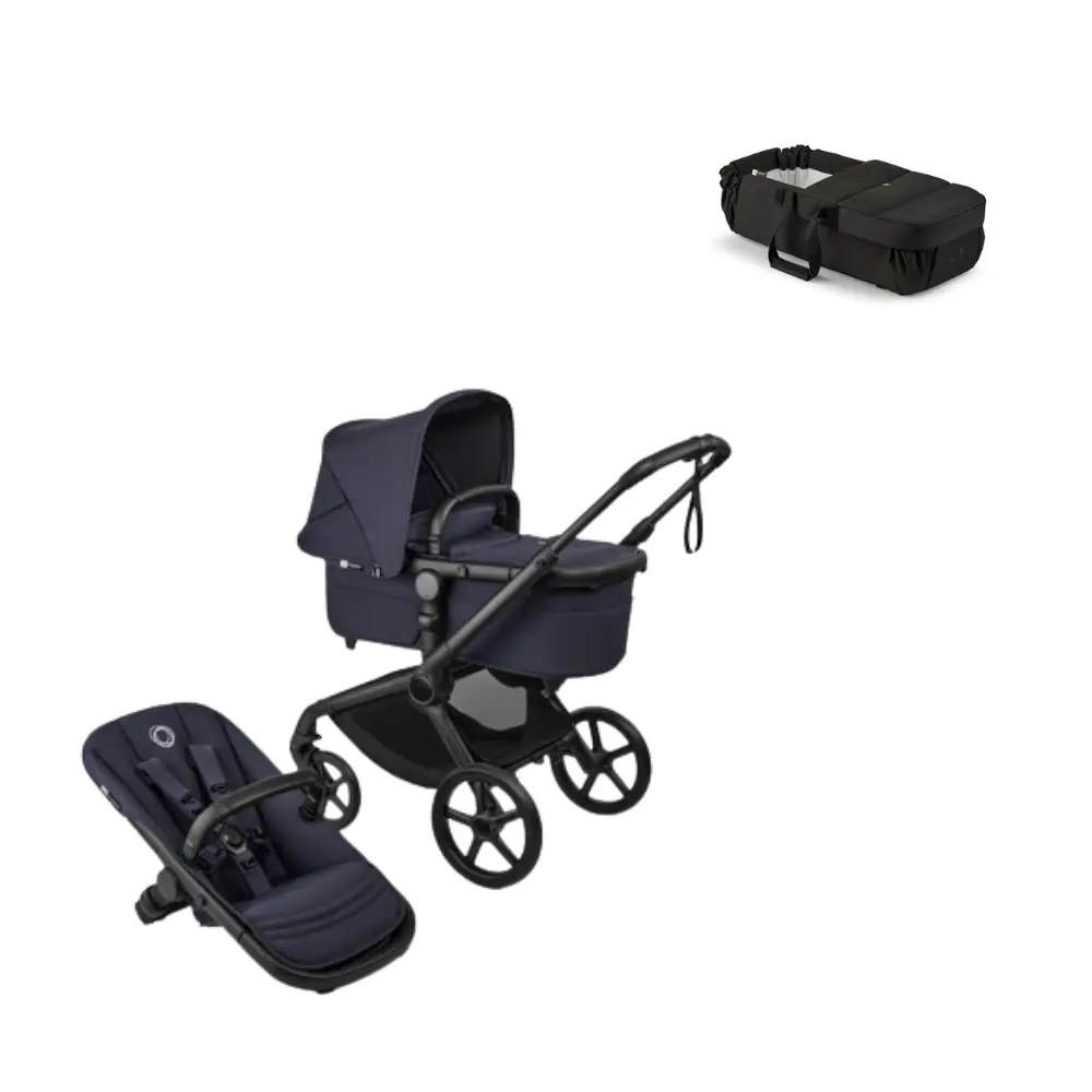 Fox 5 Renew Kombivogn Med Babynest   Black fra Bugaboo