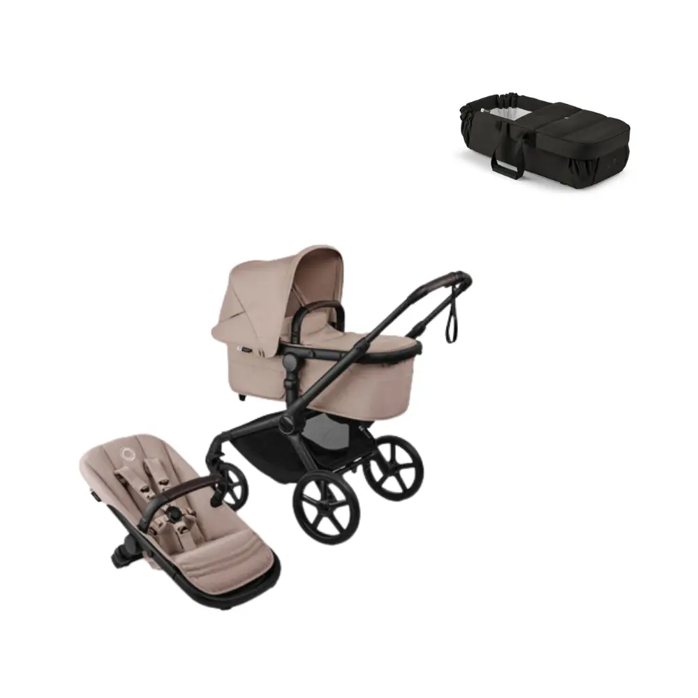 Fox 5 Renew Kombivogn Med Babynest   Black fra Bugaboo