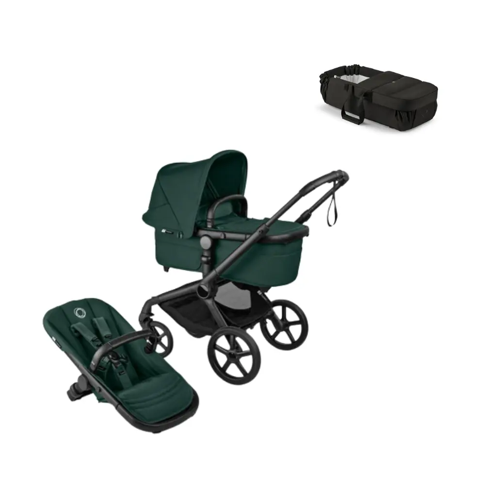 Fox 5 Renew Kombivogn Med Babynest   Black fra Bugaboo