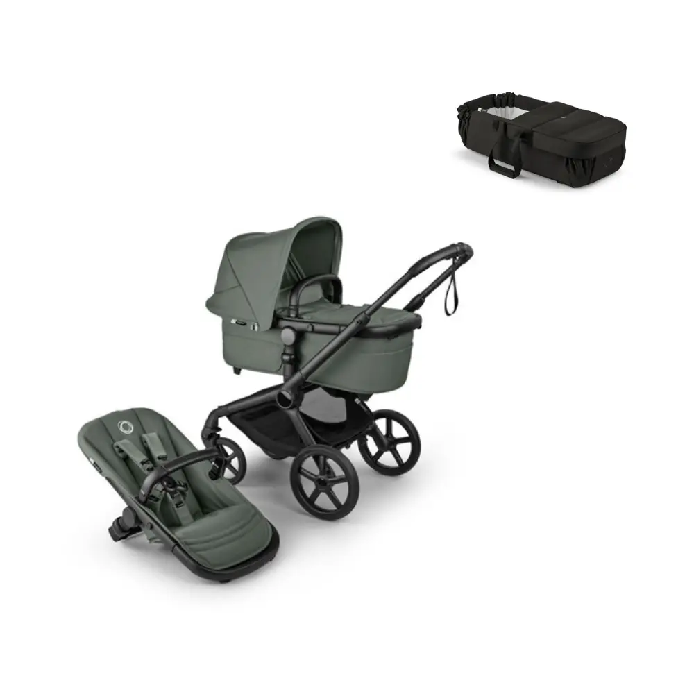 Fox 5 Renew Kombivogn Med Babynest   Black fra Bugaboo