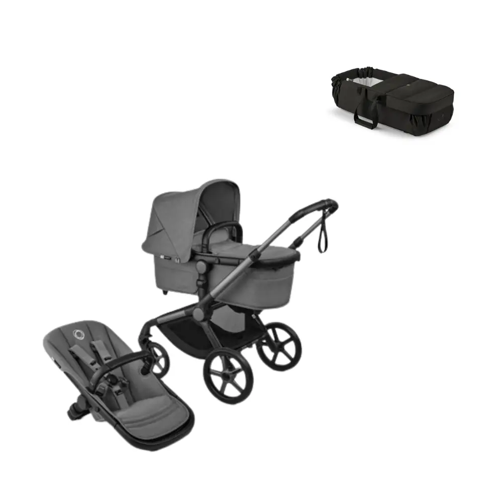 Fox 5 Renew Kombivogn Med Babynest   Black fra Bugaboo