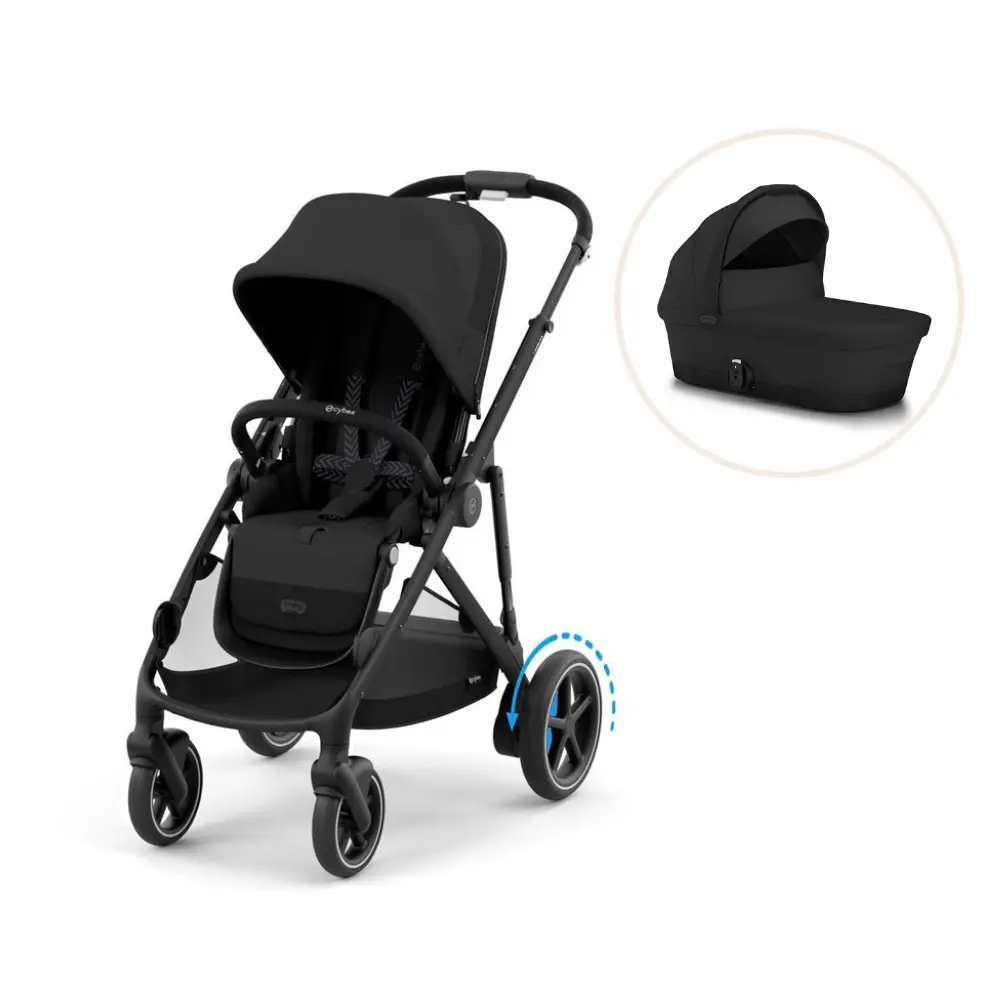 E Gazelle S Inkl. Liggedel   Moon Black fra Cybex